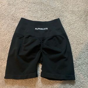 ALPHALETE AMPLIFY BLACK SPANDEX SHORTS